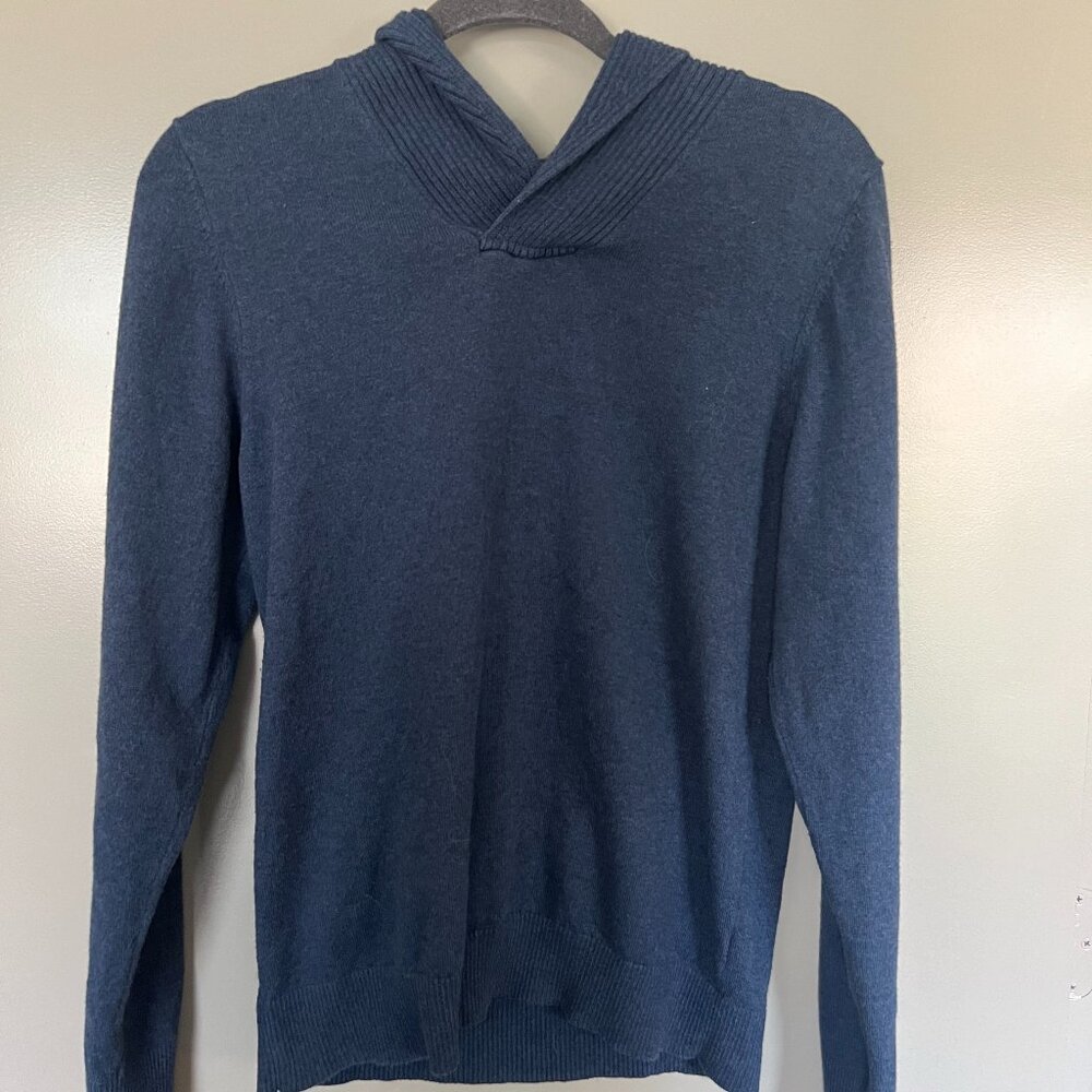Marc Anthony- Cotton/Cashmere/Merino Shawl Collar Sweater- Navy Blue- Medium